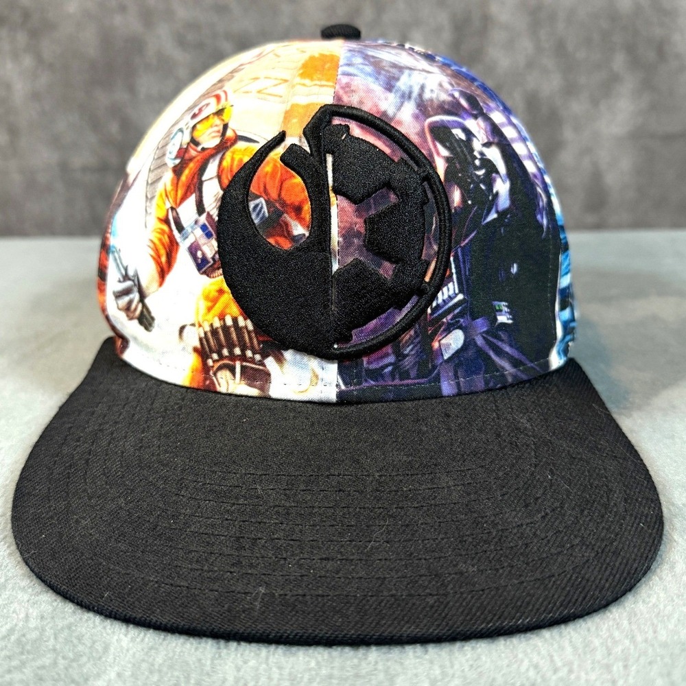 Star Wars All Over Print Snapback Hat Darth Vader Luke Skywalker Rebel Empire